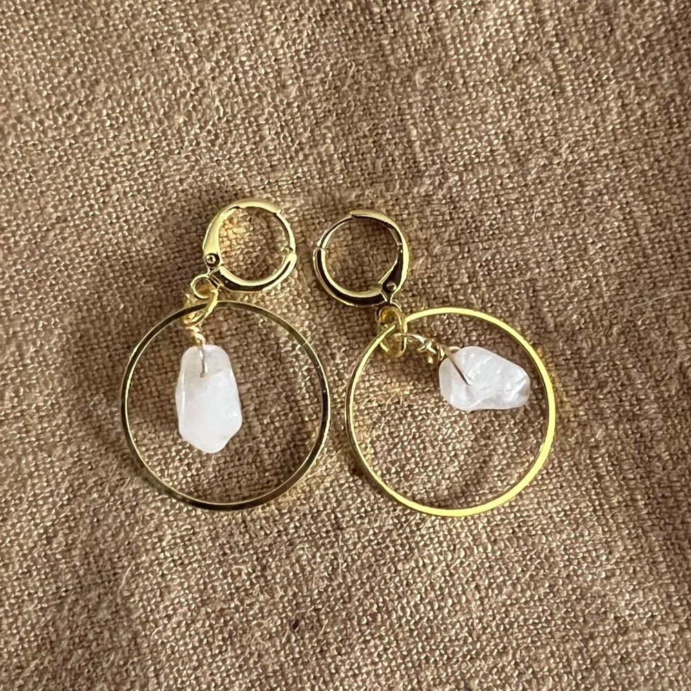 rose gold huggie hoop earrings